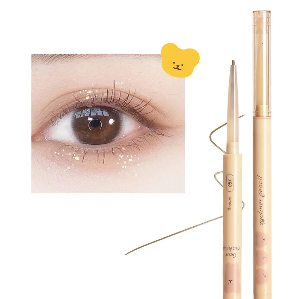 1 Pack Waterproof Cartoon Eyeliner Automatic Rotating Anti-Sweat Eyeliner Gel Anti-Sweat Eyeliner Professional Long Lasting