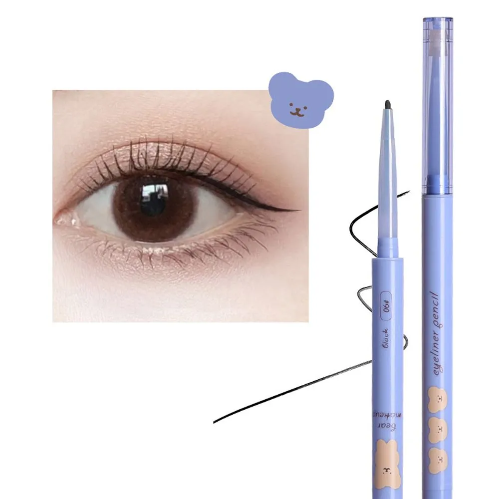 1 Pack Waterproof Cartoon Eyeliner Automatic Rotating Anti-Sweat Eyeliner Gel Anti-Sweat Eyeliner Professional Long Lasting