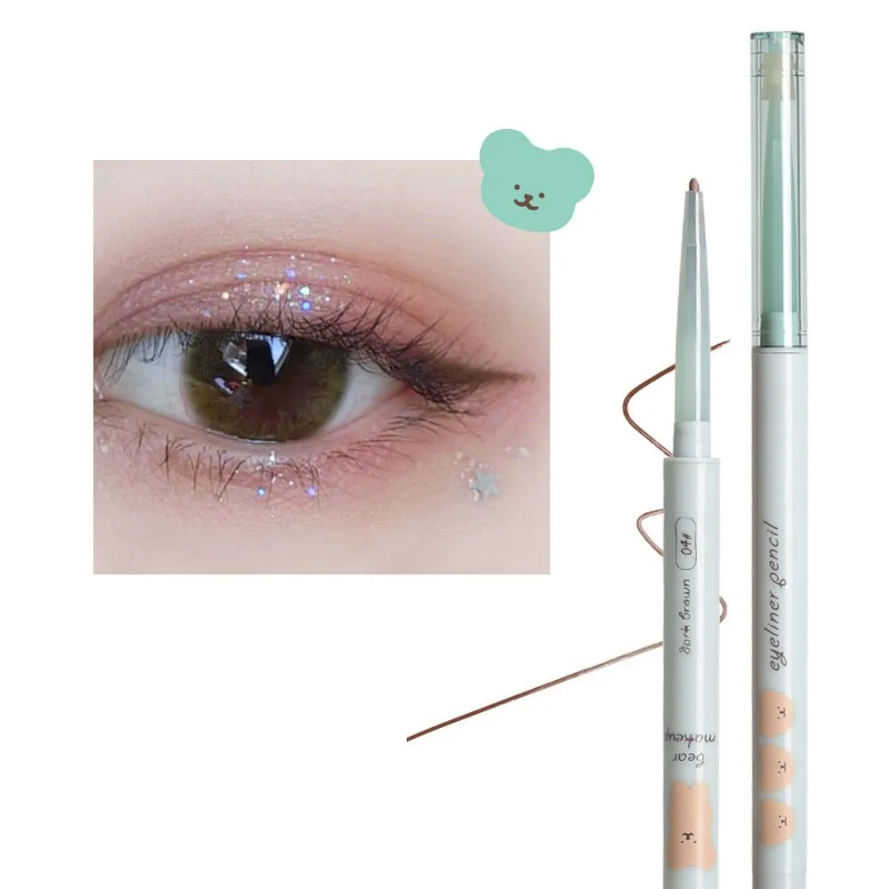 1 Pack Waterproof Cartoon Eyeliner Automatic Rotating Anti-Sweat Eyeliner Gel Anti-Sweat Eyeliner Professional Long Lasting