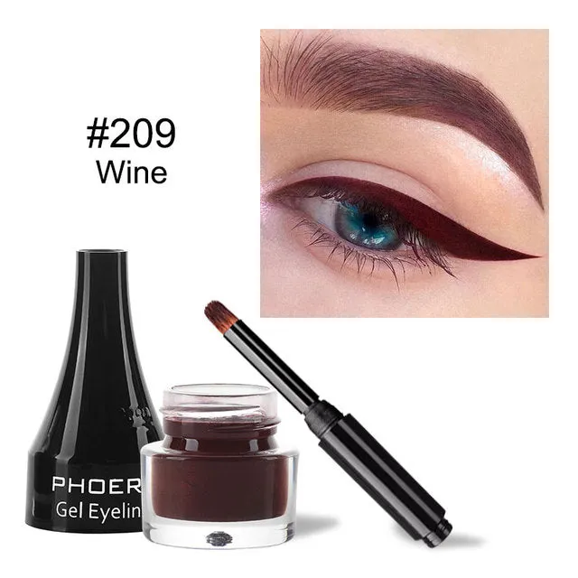10 Colors Eyeliner Gel Quick Dry Long Lasting Eyes Makeup Waterproof Anti-sweat Eye Liner Cream With Brush Cosmetics TSLM1