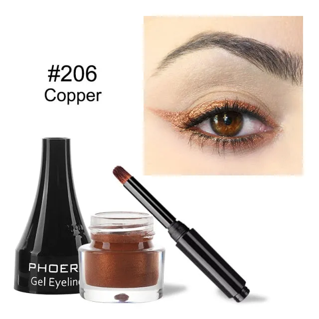 10 Colors Eyeliner Gel Quick Dry Long Lasting Eyes Makeup Waterproof Anti-sweat Eye Liner Cream With Brush Cosmetics TSLM1