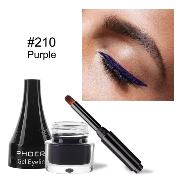 10 Colors Eyeliner Gel Quick Dry Long Lasting Eyes Makeup Waterproof Anti-sweat Eye Liner Cream With Brush Cosmetics TSLM1