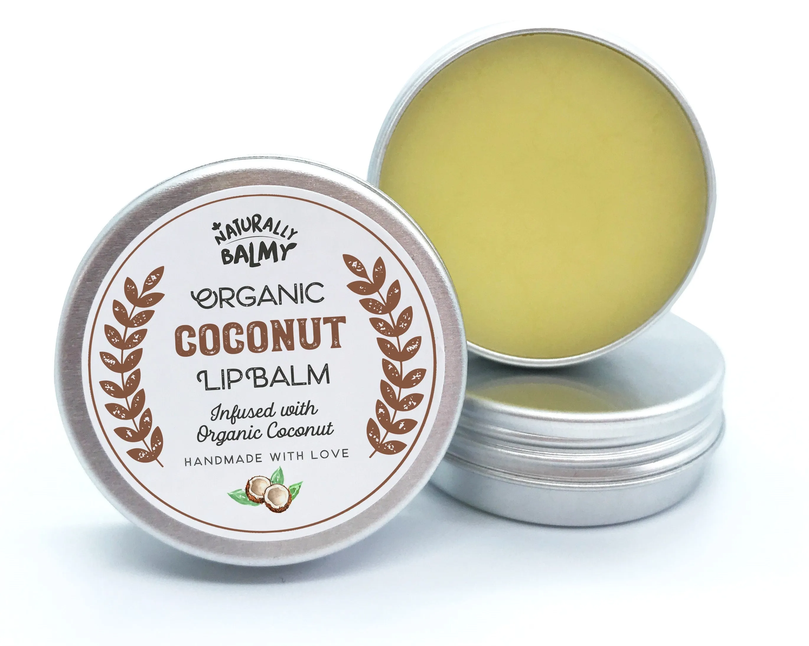 100% Natural Organic Lip Balm Tins