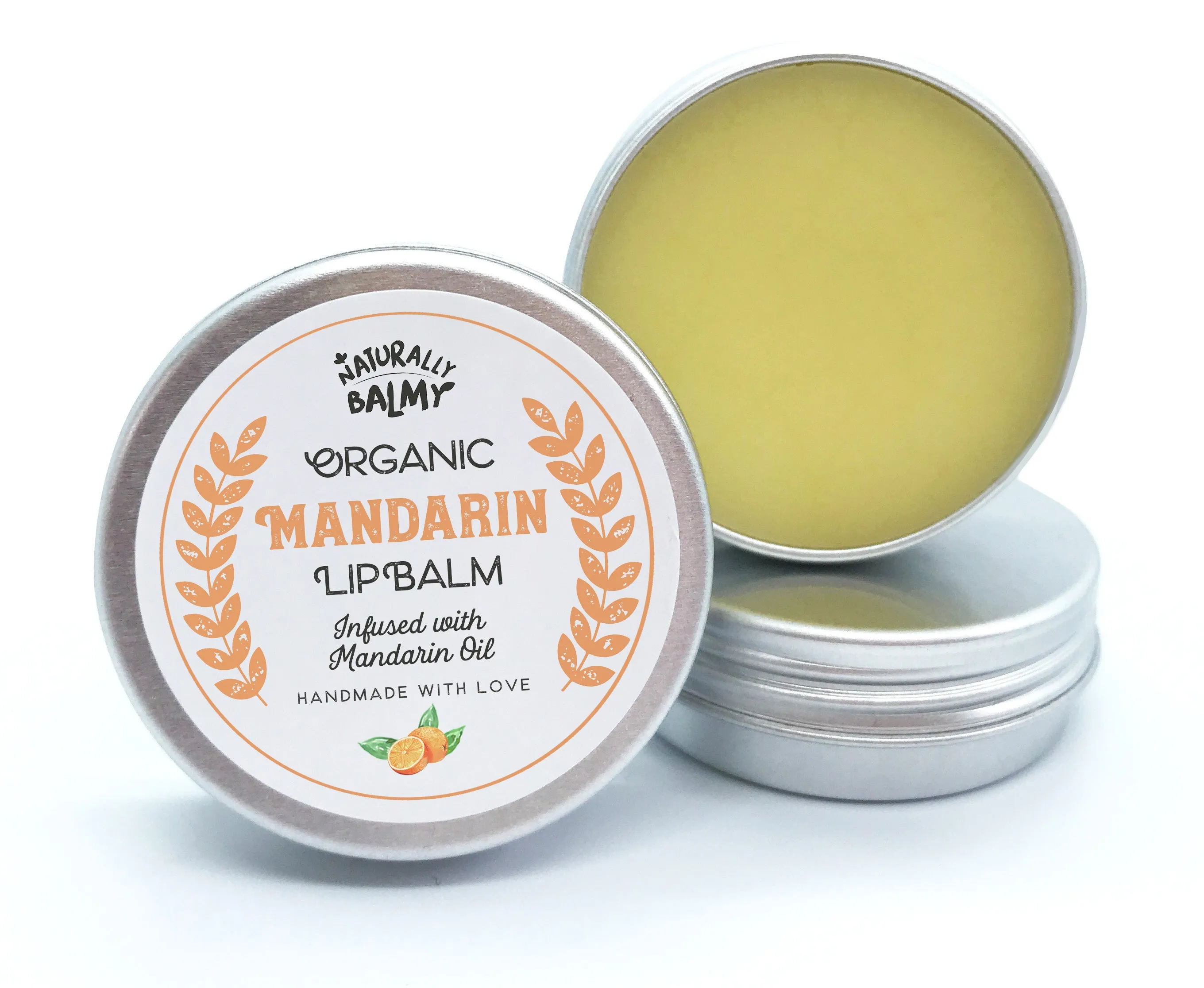 100% Natural Organic Lip Balm Tins