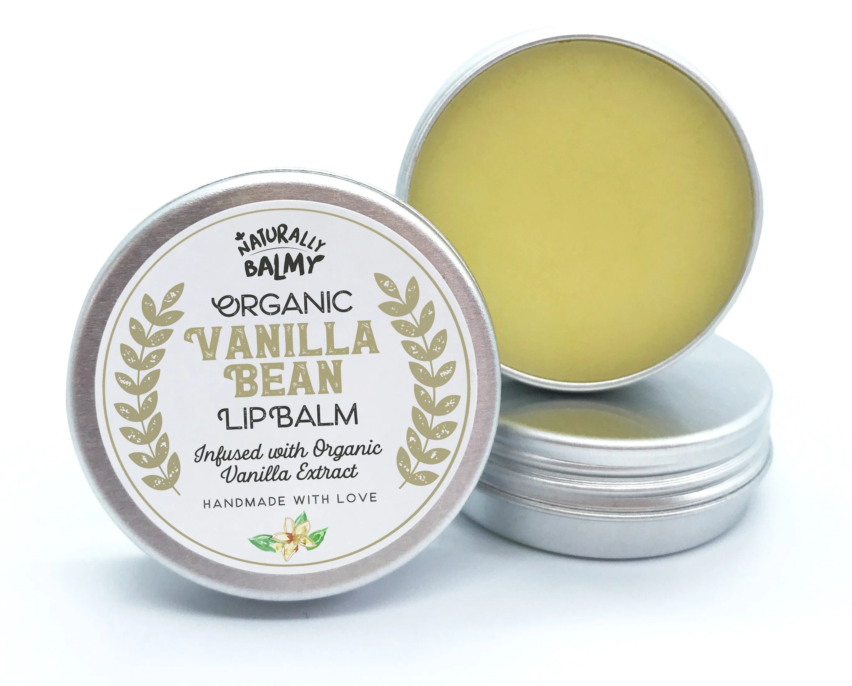 100% Natural Organic Lip Balm Tins