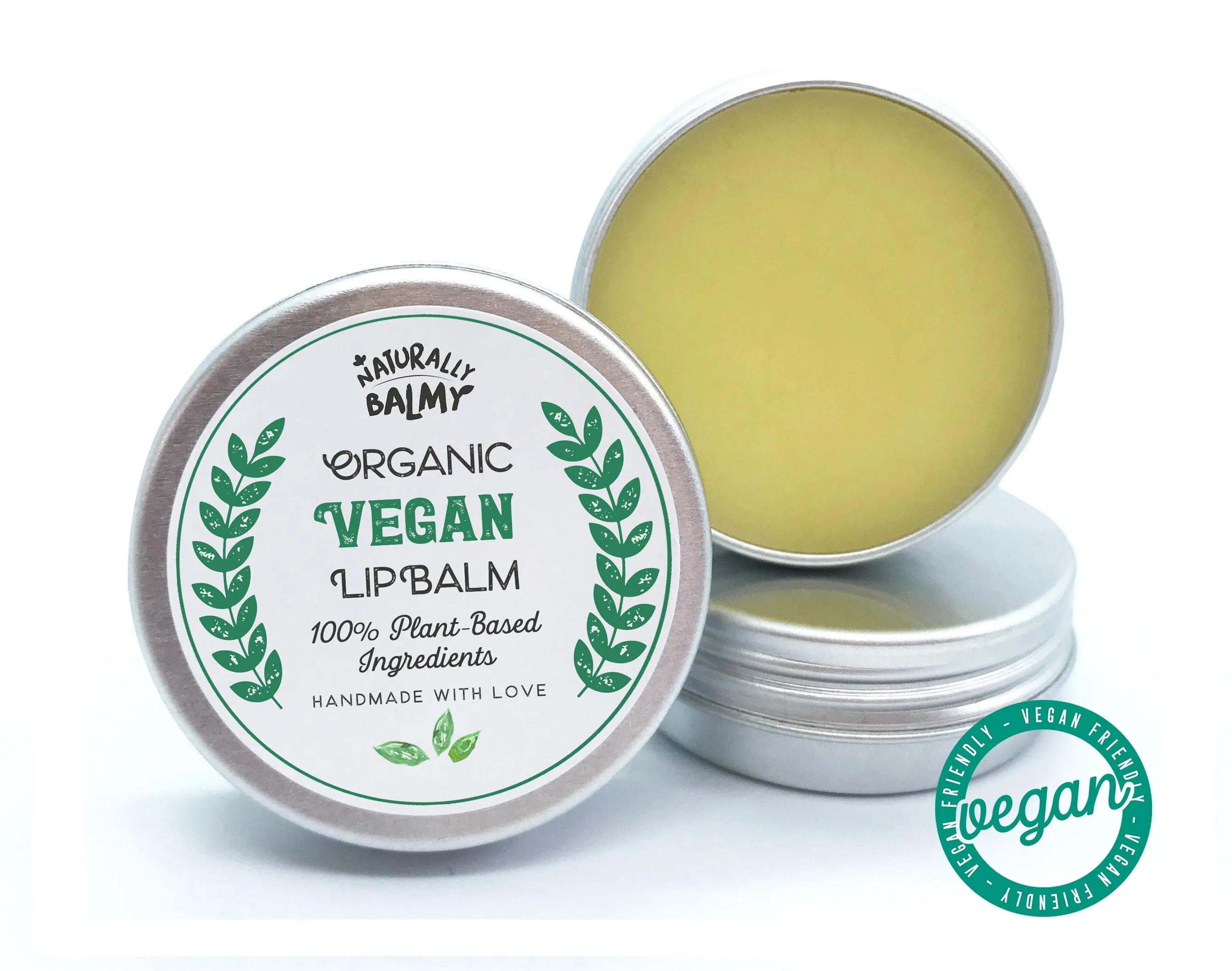 100% Natural Organic Lip Balm Tins