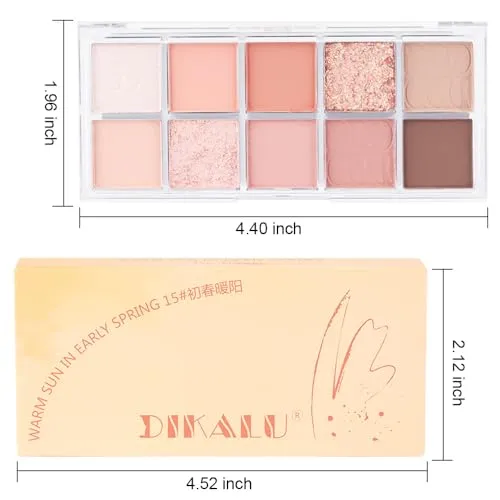 10Colors Nude Pink Brown Colorful Eyeshadow Palette Makeup,Natural Neutral Highly Pigmented Eye Shadow,Naturing-Looking Long Lasting