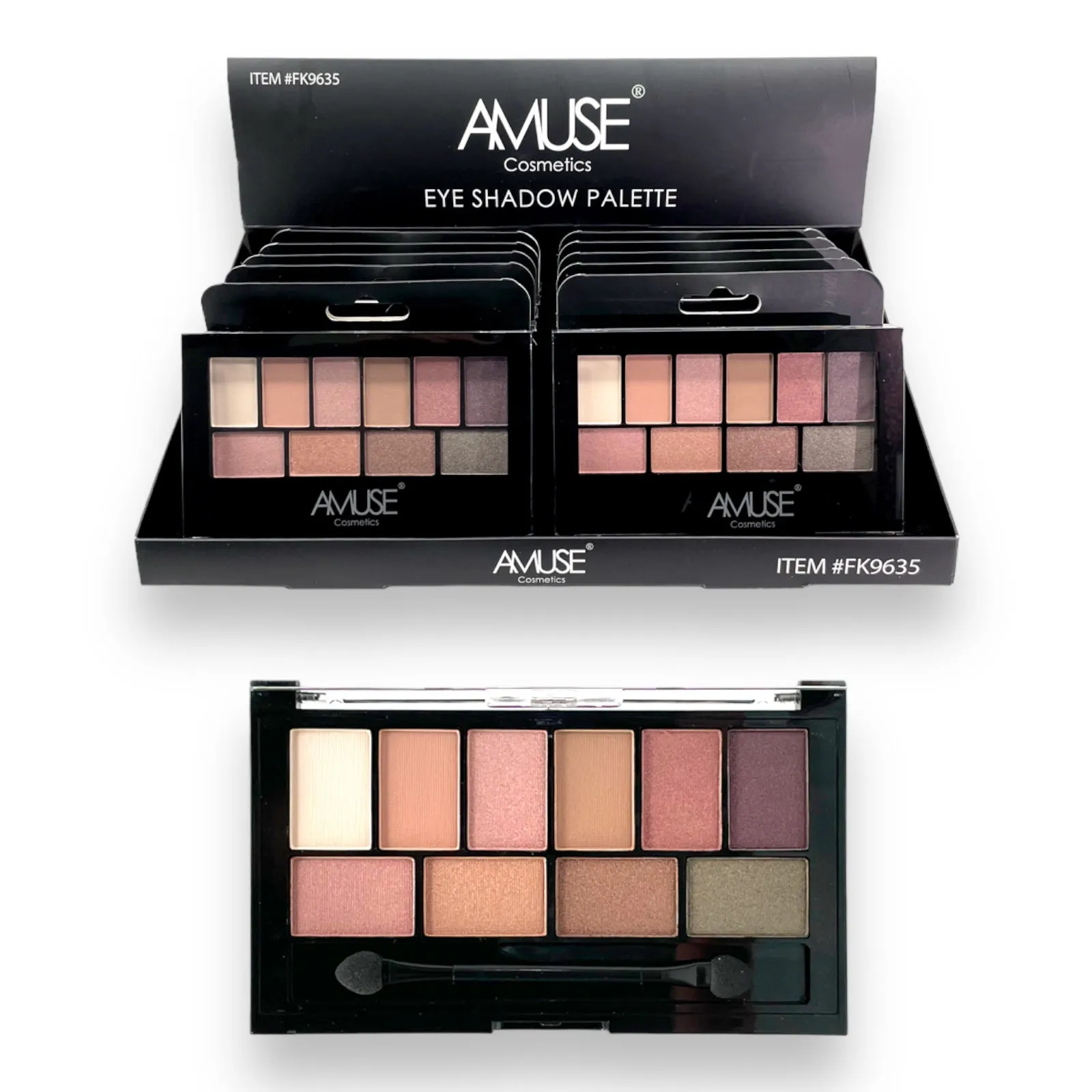12 pc Amuse Eyeshadow Palette Neutral Tones