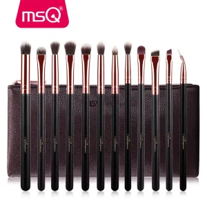 12 Pcs Rose Gold Eye shadow Makeup Brushes Set