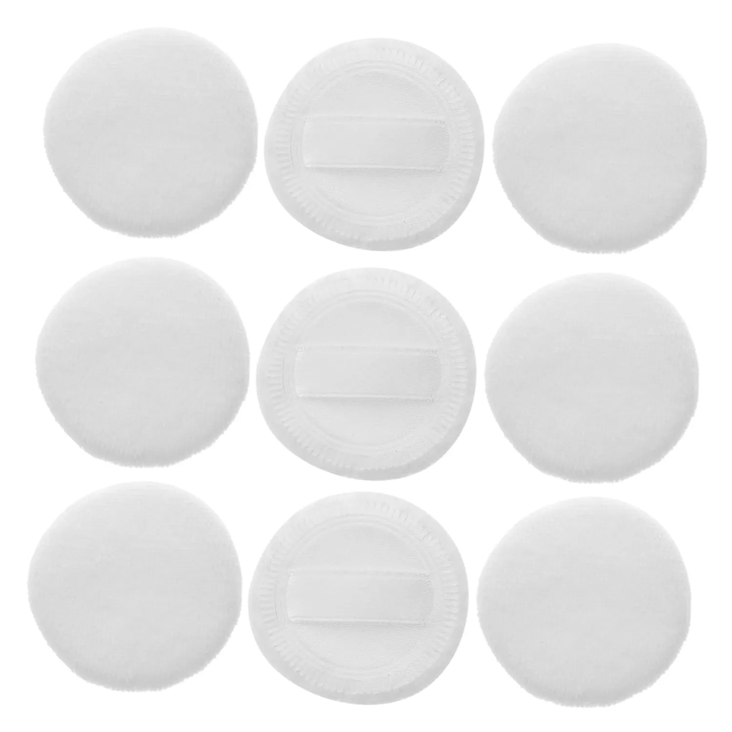 12Pcs Rounded Powder for Makeup Soft Velour Cosmetic Accessory for Foundation and Loose Powder Gentle Skin Portable and Easy to Clean for Makeup Artists