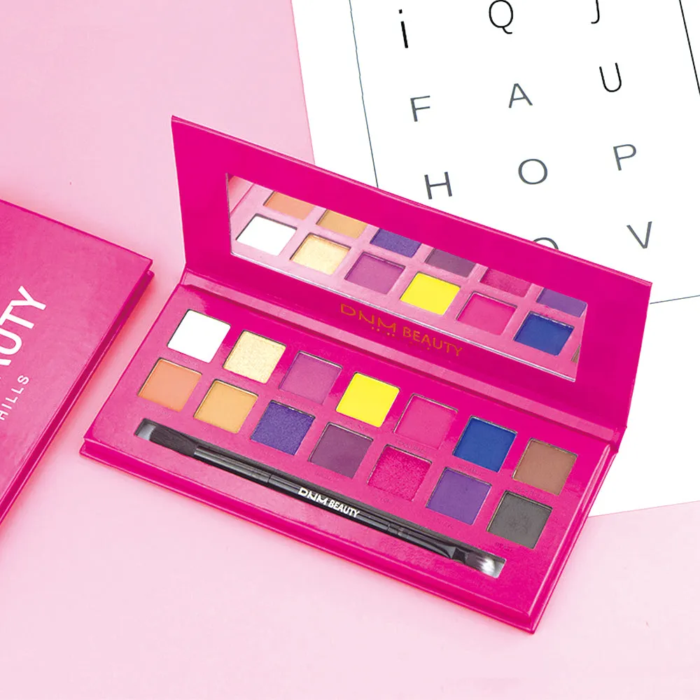 14 Colors Eyeshadow Palette Matte Shimmer Makeup Pallet Natural Waterproof Long Lasting Pigmented Eyeshadow Pallet With Makeup Brush (14 Colors)