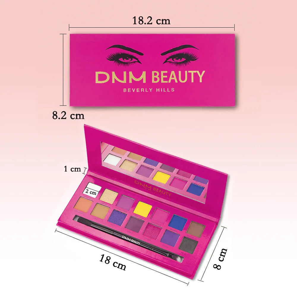 14 Colors Eyeshadow Palette Matte Shimmer Makeup Pallet Natural Waterproof Long Lasting Pigmented Eyeshadow Pallet With Makeup Brush (14 Colors)