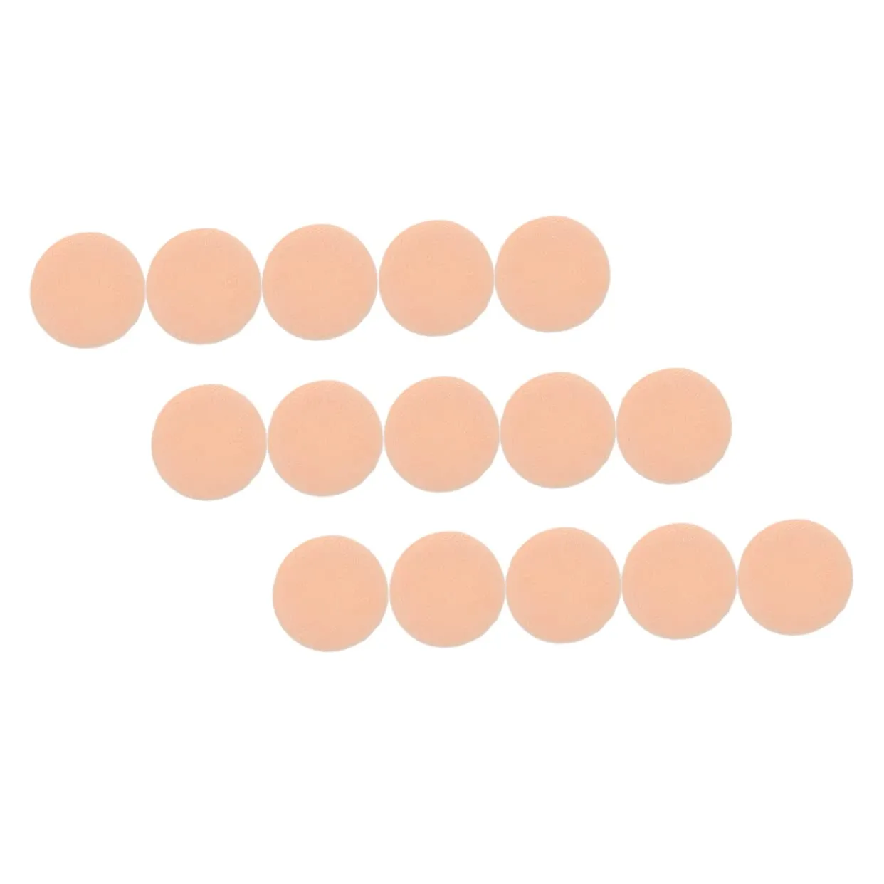 15pcs Rounded Makeup Pads Soft Velour Cosmetic Puff Tools for Smooth Application and Easy Blending for Loose and Foundation Powders Convenient and Portable