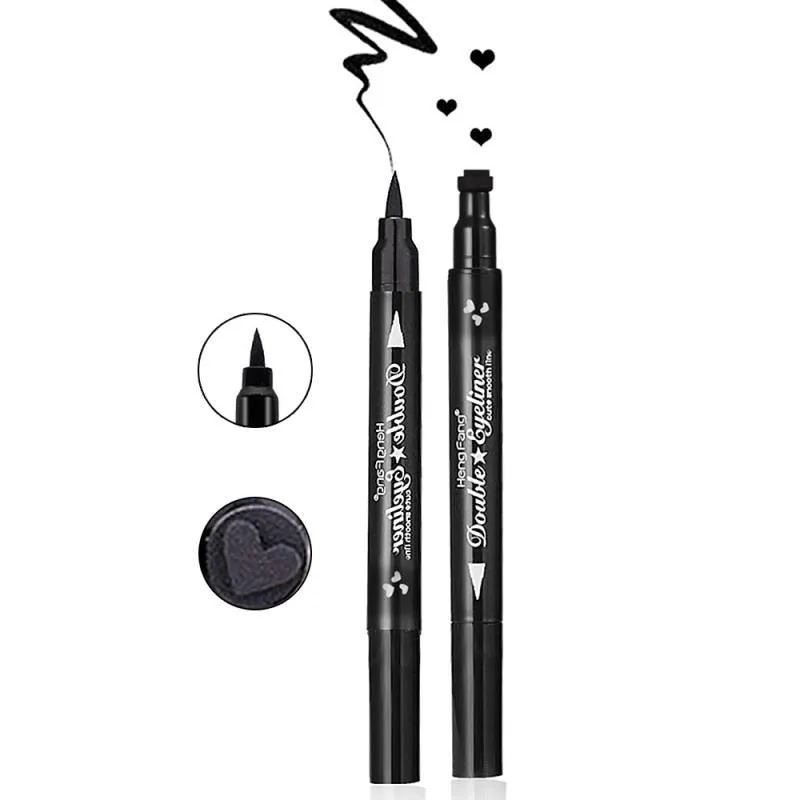 2 In 1 Liquid Eyeliner Pencil Black Multifunction Double-Headed  Eye Liner Star Moon Shape 4 Styles EyeLiner
