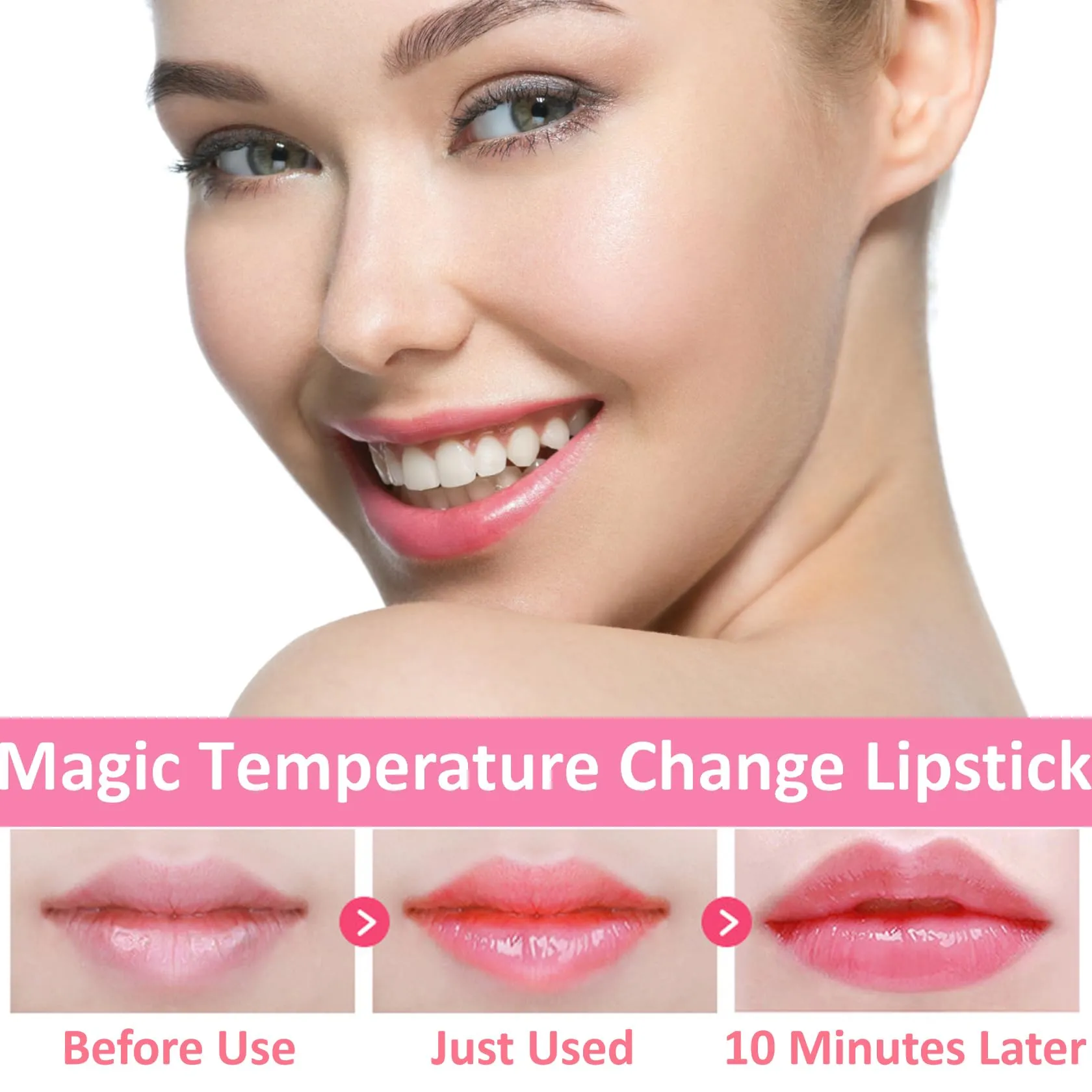 2 Pack Crystal Flower Jelly Lipstick,Magic Color Changing Lipstick,PH Clear Temperature Color Changing Lip Gloss,Lip Balm,Long Lasting Nourishing Moisturizing Lip Stick Set H01 02