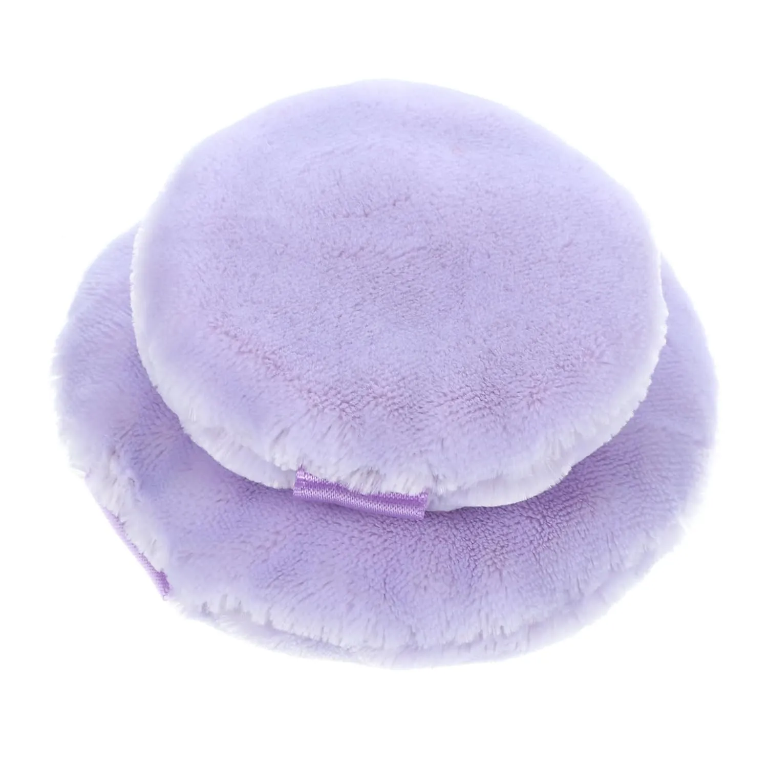 2 pcs Small Round Makeup Powder Puff for Women Velour Cosmetic Application Portable Finger Strap Design for Loose Powder Lightweight Easy to Use