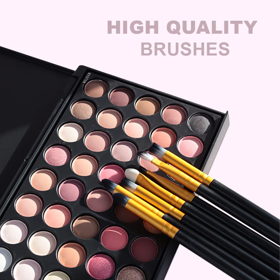 20 PCS Professional Makeup Brush Set (Black-Gold)