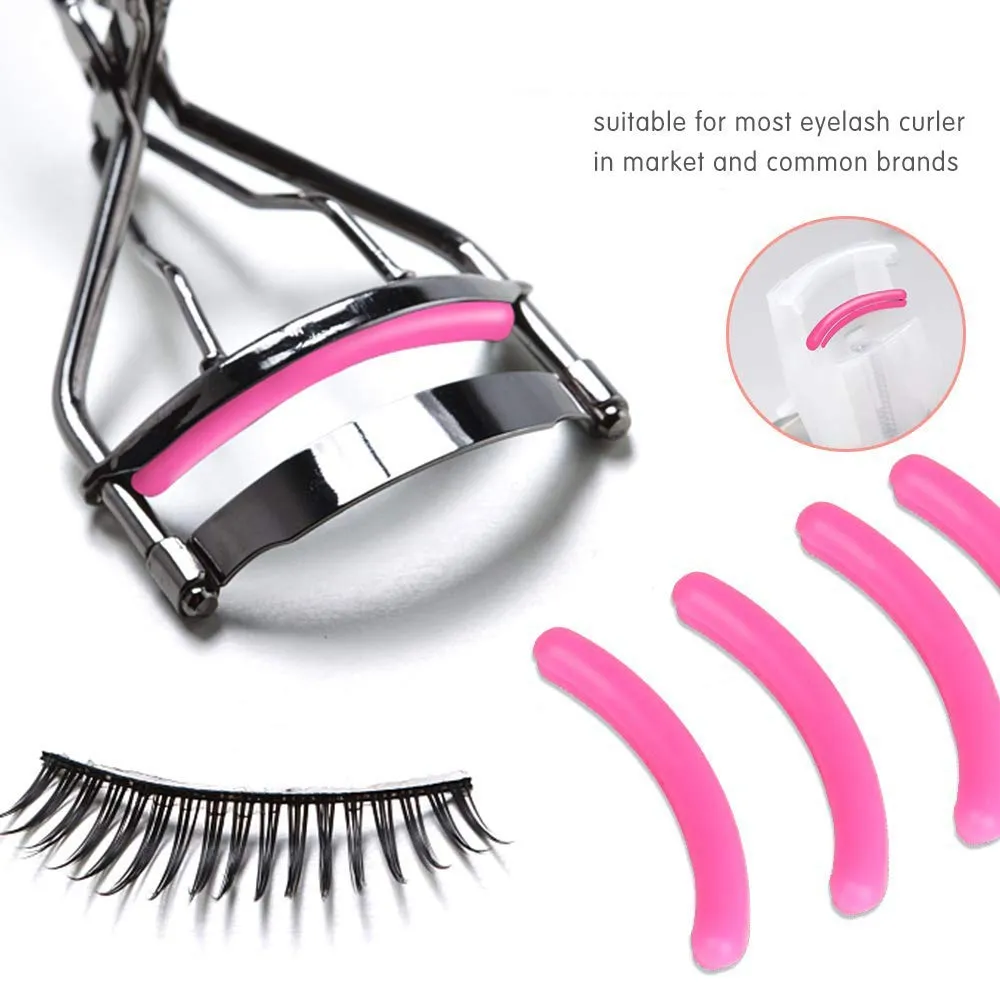 24 Pcs Curler Refill EyeLash Curler Refill Pads Silicone Rubber Curler Replacement Refills Pads for Universal Eyelash Curler White