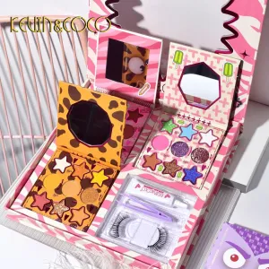 27 Colors Kevin & Coco Eyeshadow Kits 3 Pearlescent Matte & Shimmer Kits with Eyelashes