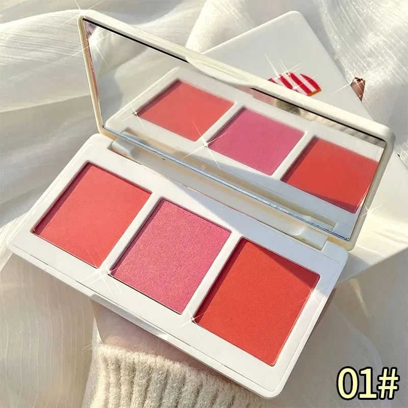 3 Color Blush Palette with Brush