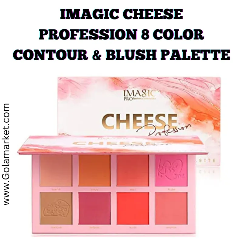 (3 IN 1 Combo ) IMAGIC 8 COLOR CONTOUR & BLUSH PALETTE   IMAGIC 4 Color Highlighter Palette   HANDAIYAN 6PCS Lipstick (Set B)