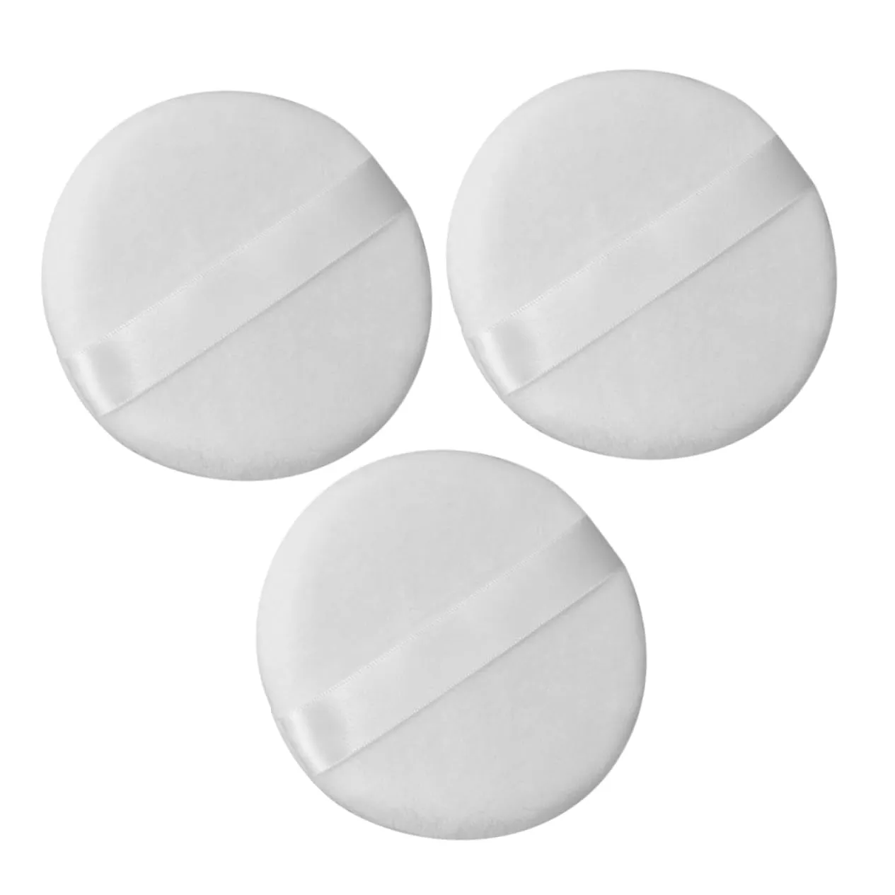 3 Pcs Washable Body Powder Puff Gentle Cotton Applicator for Woman for Loose Powder Travel Friendly Compact Design for Home the Go Use