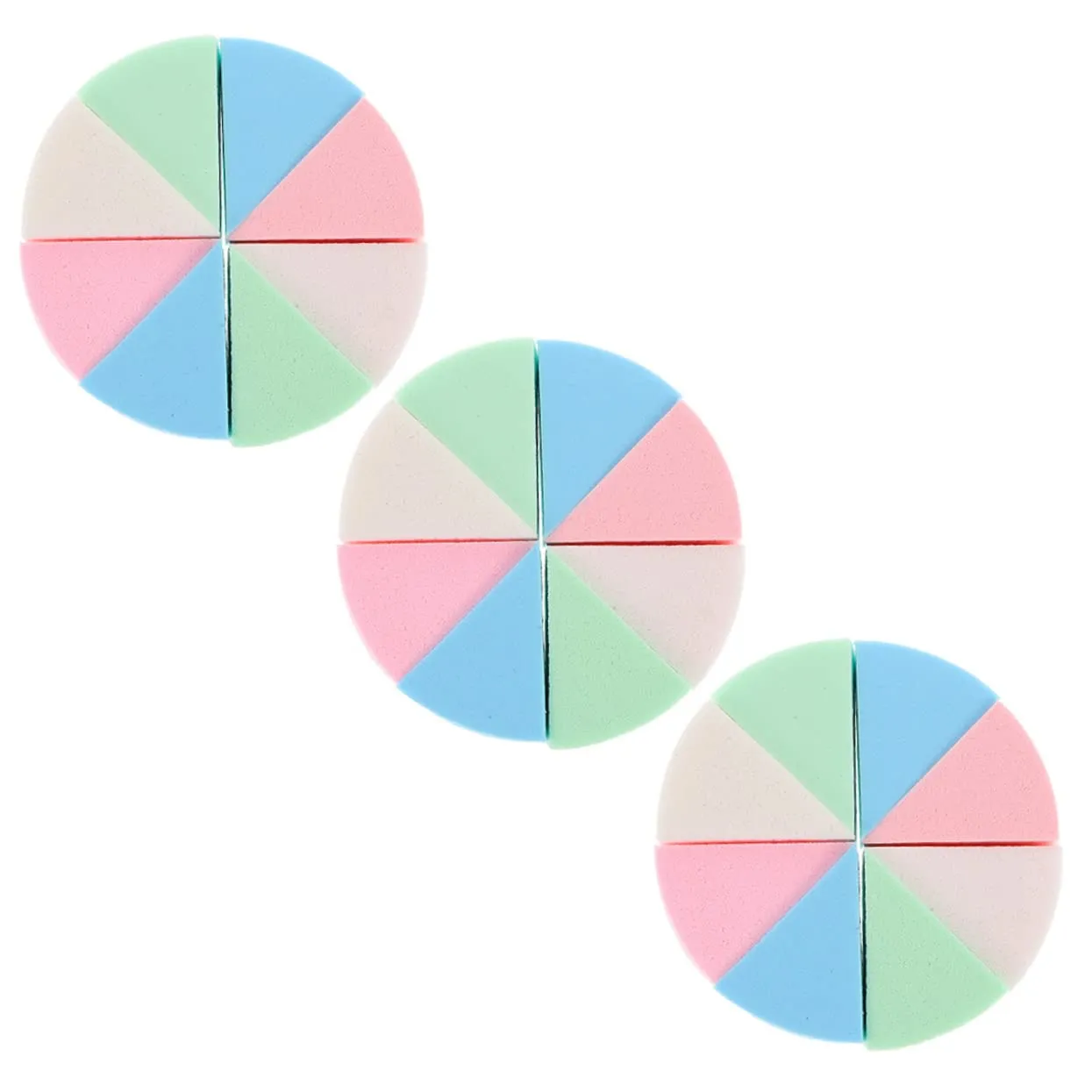 3 Sets Reusable Makeup Sponges Dual Use Wedge Powder for Gentle Application for Womens Cosmetic Needs to Clean