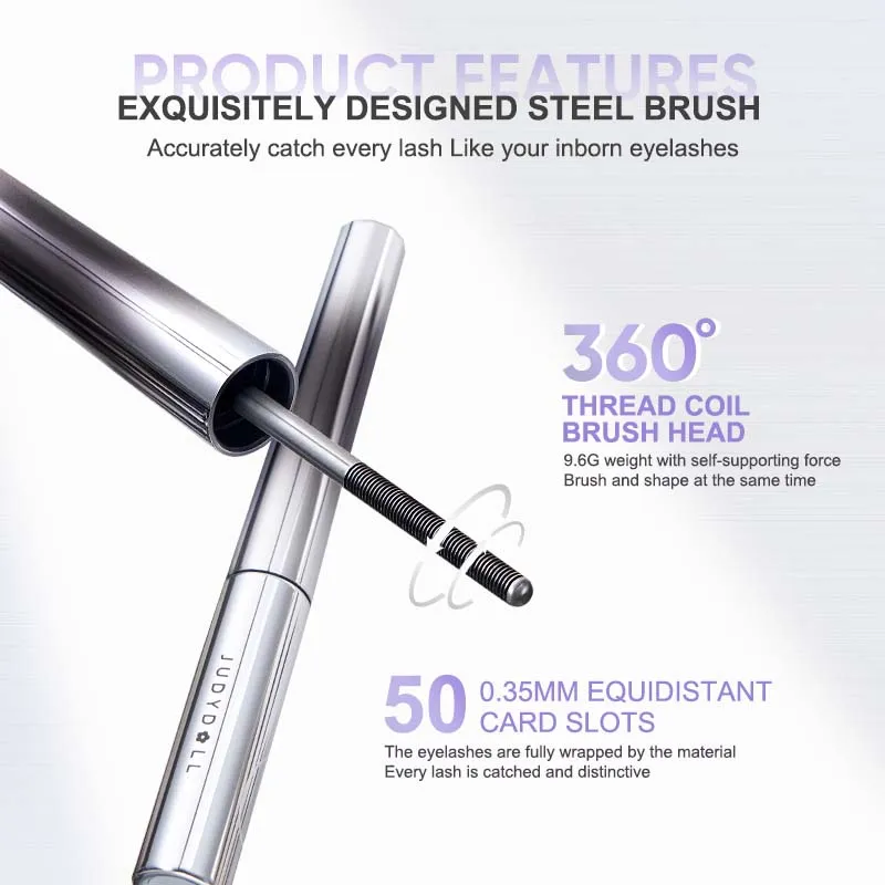 3D Curling Eyelash Iron Mascara - 6°Curling Design #Brown