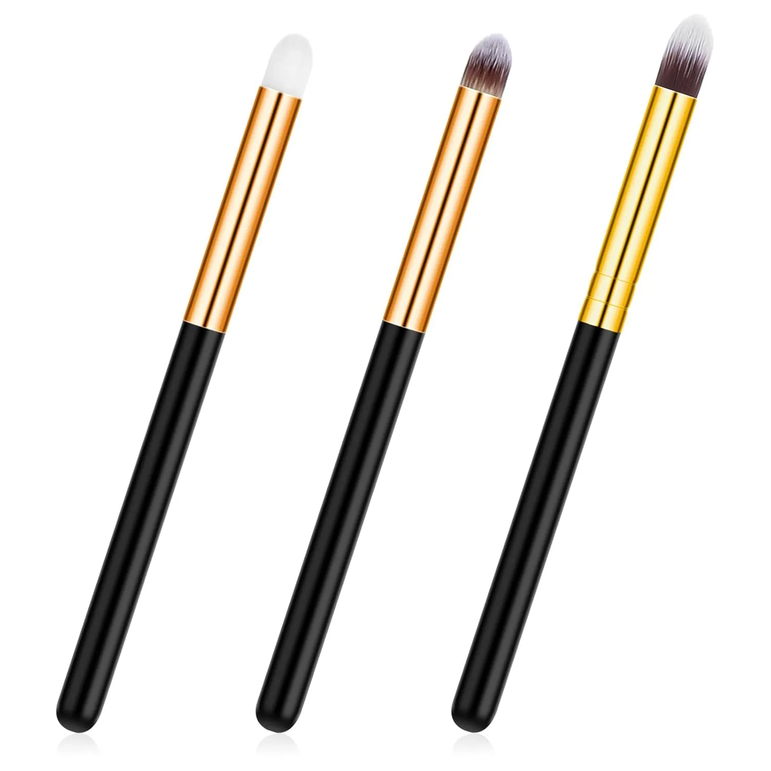 3PCS Concealer Brush Fluffy Eyeshadow Blending Brush Under Eye Smudge Brush Small Round Makeup Foundation Brushes Contour Brush Travel Eyeshadow Brush Suitable for Powder Liquid Cream Cosmetic