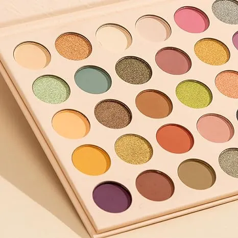 40 Girds Colorful Matte Shimmer Eyeshadow Palette for Eye Makeup,High Pigmented Eye Shadow Primers Powder Palet de sombras de ojos
