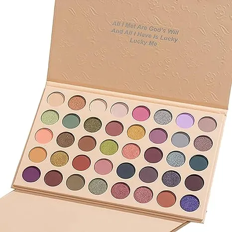 40 Girds Colorful Matte Shimmer Eyeshadow Palette for Eye Makeup,High Pigmented Eye Shadow Primers Powder Palet de sombras de ojos
