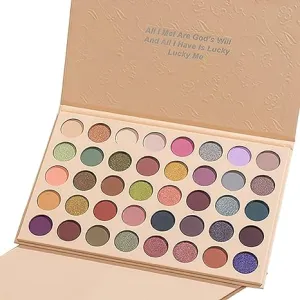 40 Girds Colorful Matte Shimmer Eyeshadow Palette for Eye Makeup,High Pigmented Eye Shadow Primers Powder Palet de sombras de ojos