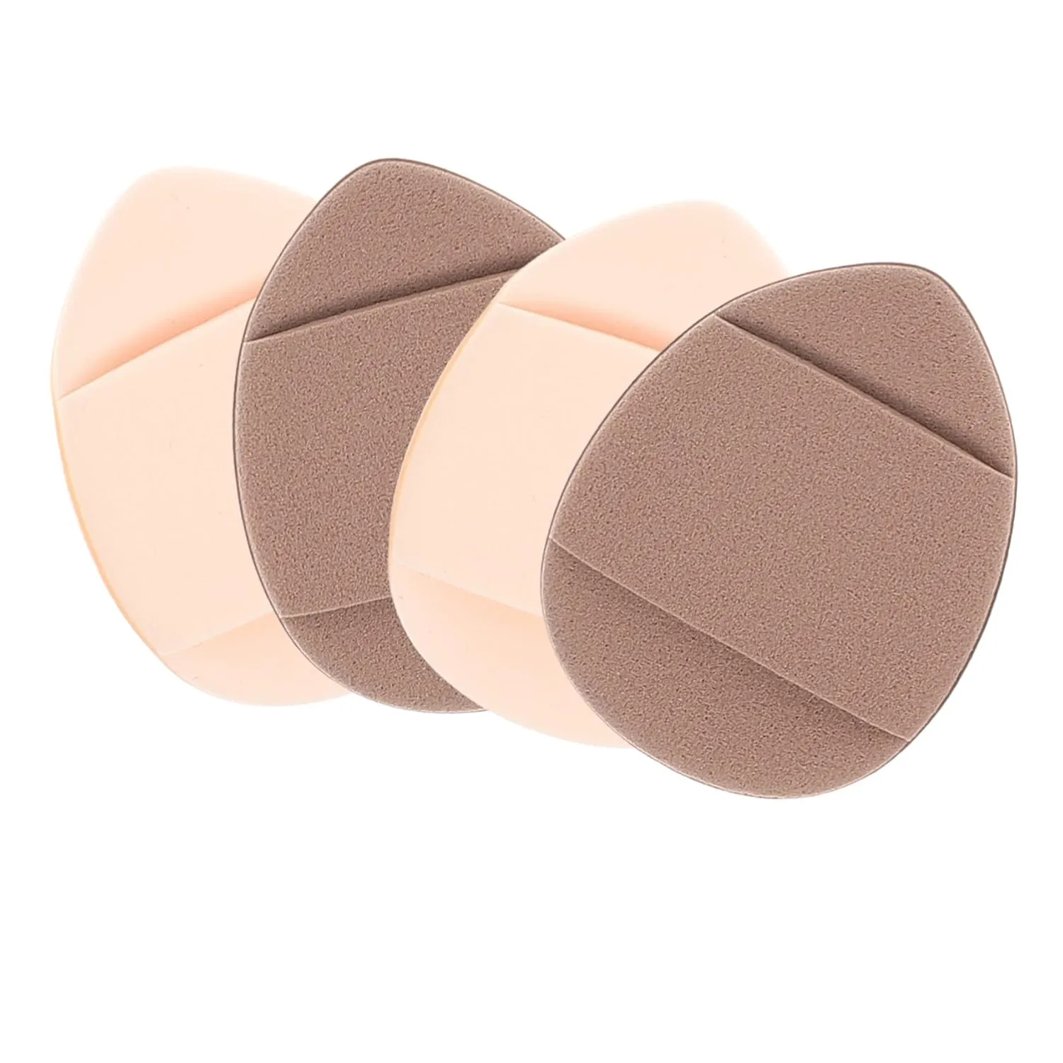 4pcs Mini Foundation Makeup Puff Double-sided Finger Powder Puff for Isolation Concealer Foundation Portable Washable for Travel Everyday Use