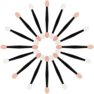 50 PCS Eyeshadow Brush, Disposable Eyeshadow Brush, Dual Sided Eyeshadow Brush, Oval Sponge Tipped Makeup Applicator Tool, Tools & Accessories