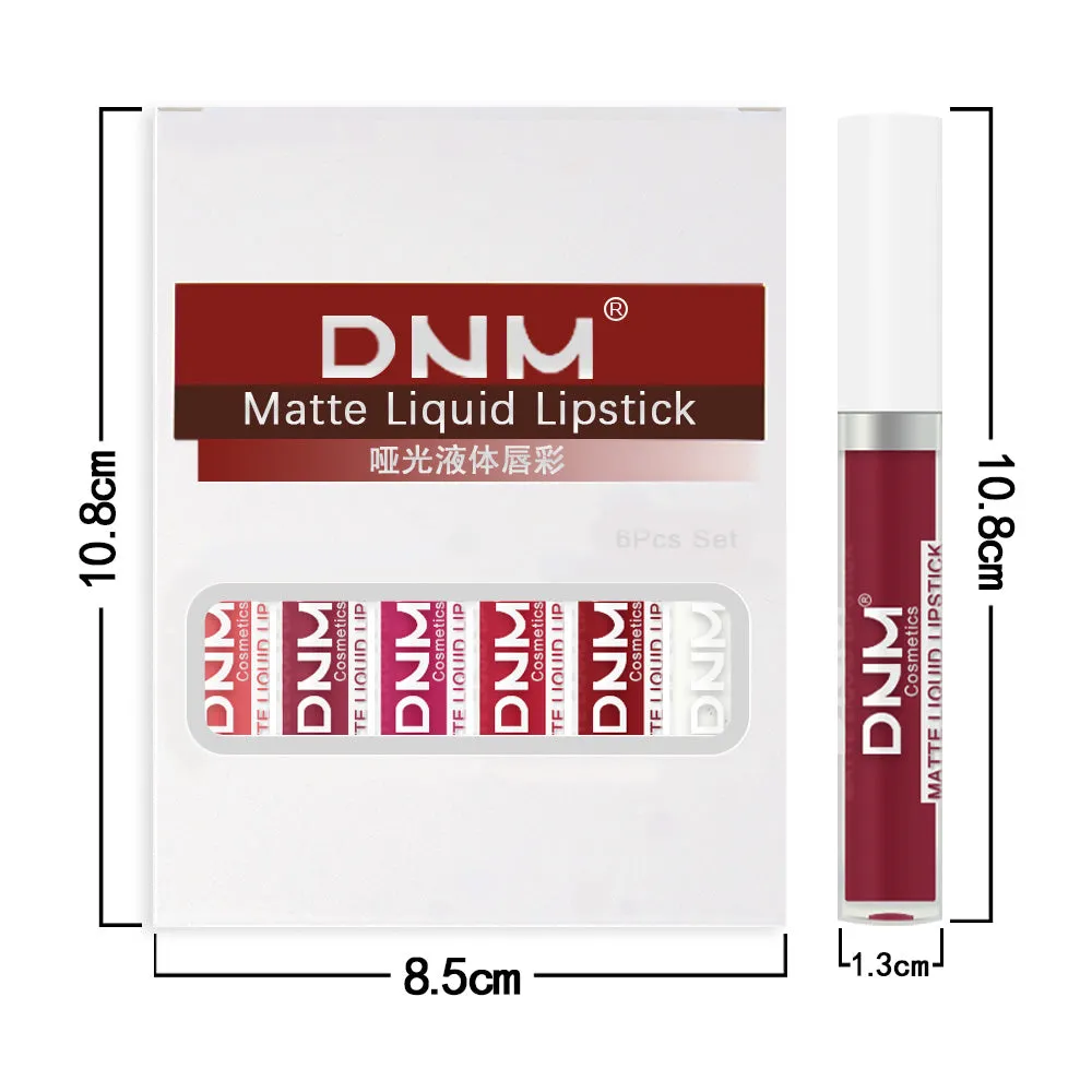 5Pcs Matte Liquid Lipstick 1Pcs Clear Lip Plumping Plumper Gloss Oil Makeup Set Kit, Long Lasting Waterproof Moisturizing Velvet High Pigmented Lipstick Lip Stain Glaze Makeup Gift Sets for Women 04