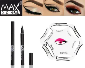 6-in-1 Cat Eyeliner Stencil with Optional Black Liquid Eyeliner – Perfect Winged Liner Made Easy