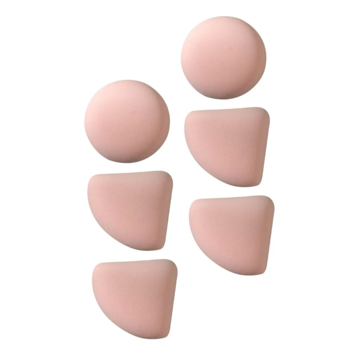 6pcs Face for Velour Makeup Blending Sponge Reusable Setting Puff for Home Travel