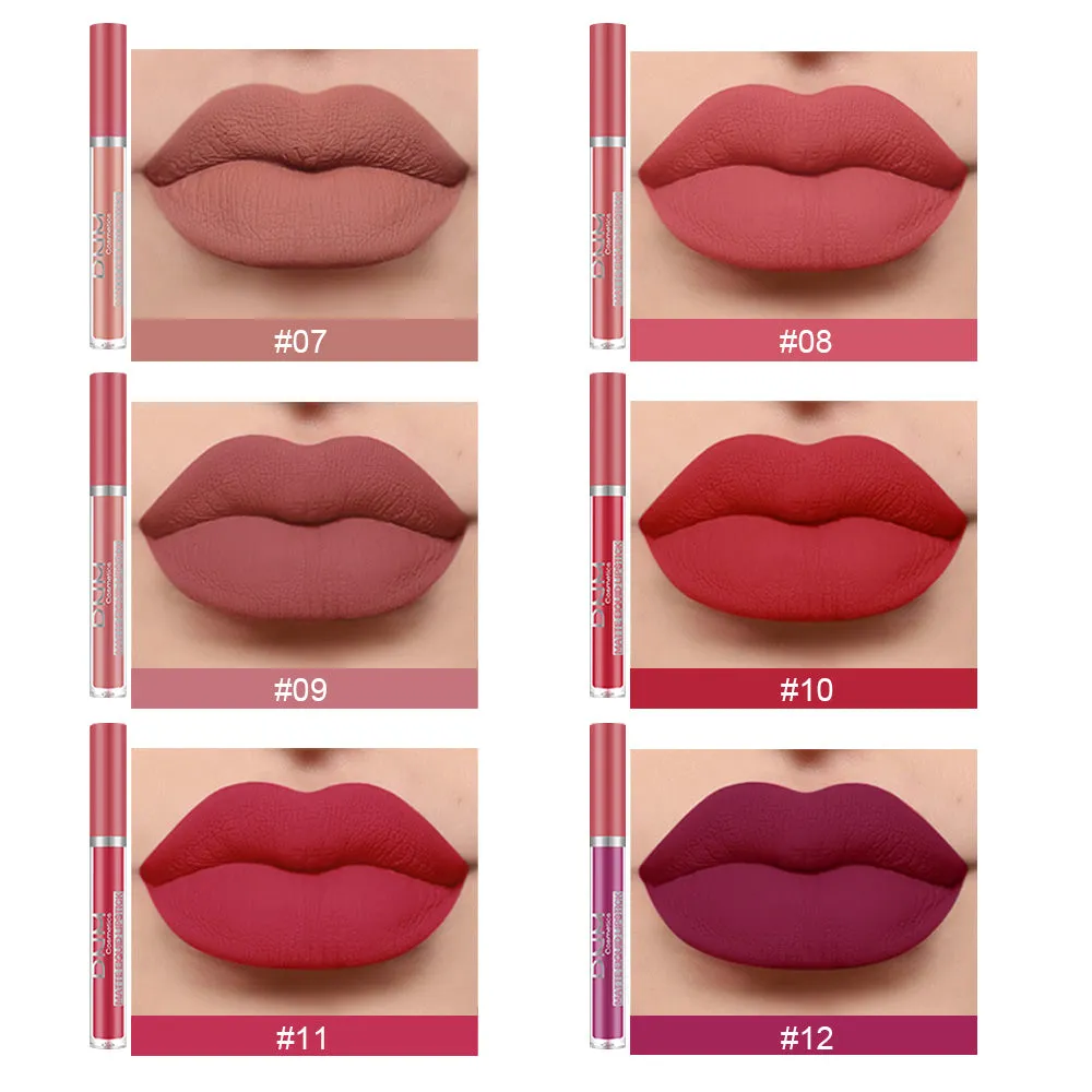 6Pcs Matte Liquid Lipstick Set Lip Stain Makeup,evpct 24 Hour Long Lasting Waterproof Dark Red Matte Matt Lipsticks Lip Gloss Sets for Women Matt Liquid Lippies labiales matte larga duracion 24 Set12