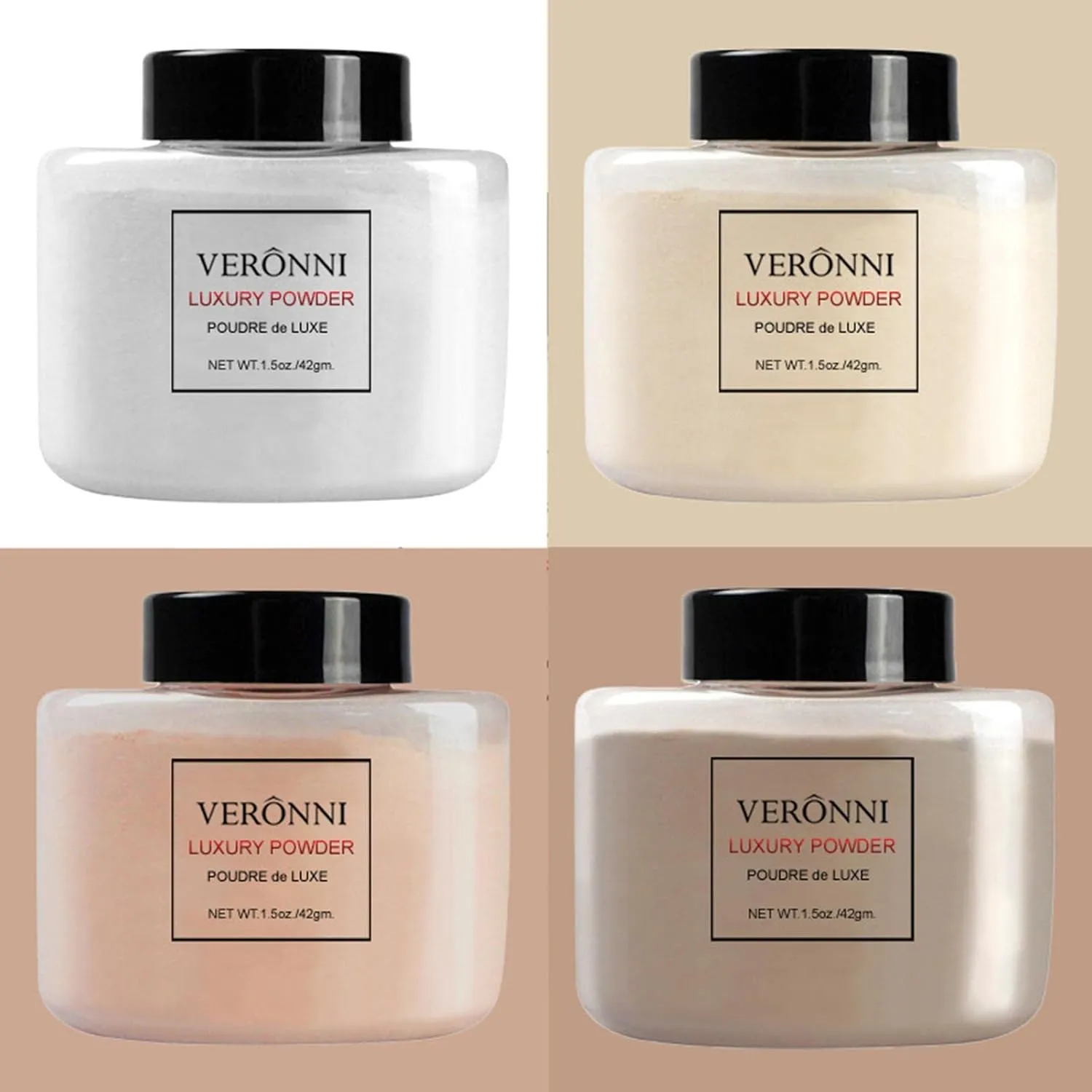6xLoose Face Powder Semi-Matte Smooth Makeup Oil Control 03