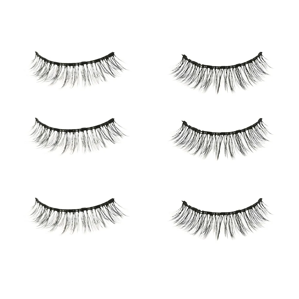 7 Magnets 3 Pairs Magnetic Eyelashes and Eyeliner Kit,1 Pair of Tweezers and Scissors, 4 Cleaning Fluids 02