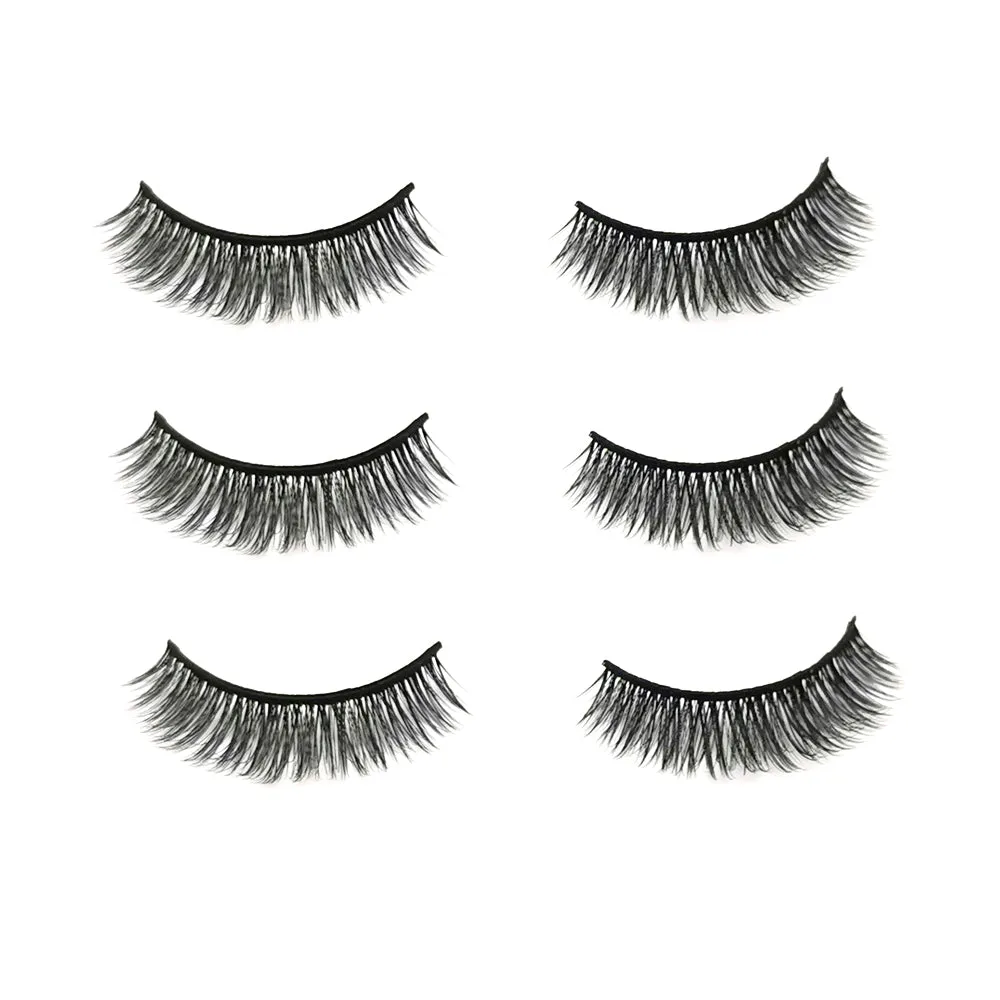 7 Magnets 3 Pairs Magnetic Eyelashes and Eyeliner Kit,1 Pair of Tweezers and Scissors, 4 Cleaning Fluids 03