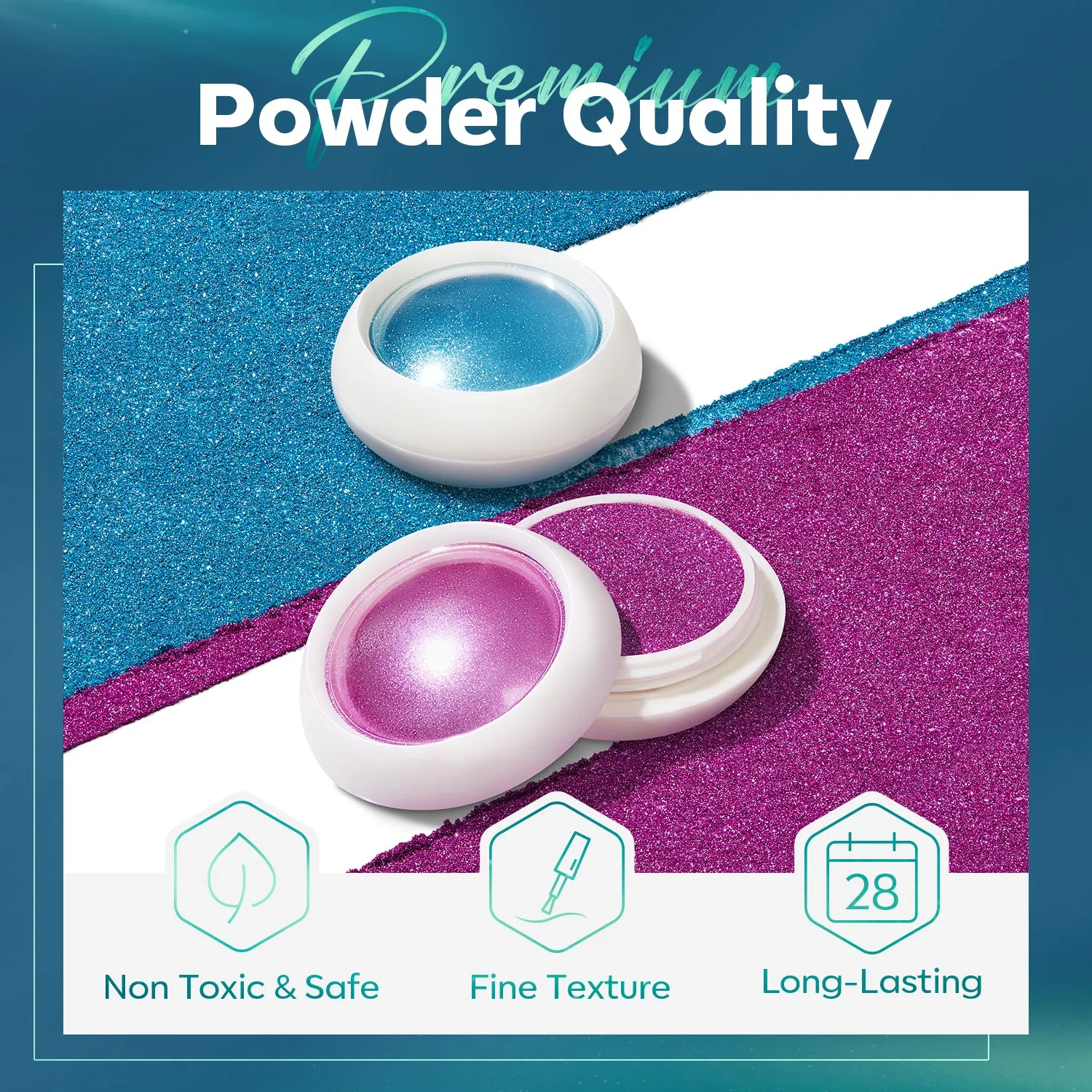 8 Colors Chrome Powder Set - Stardust Island