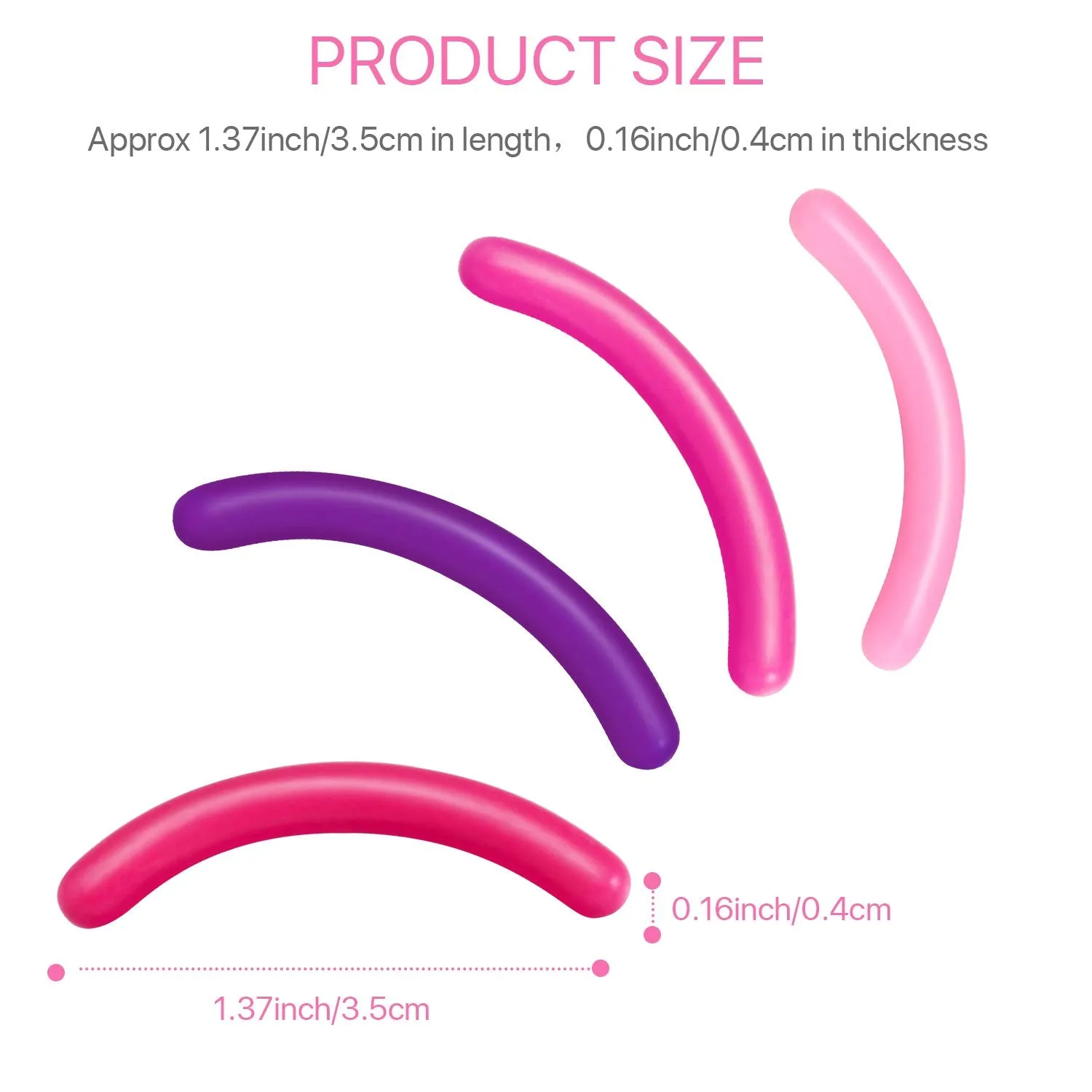80 Pieces Eyelash Curler Refills Pads Soft Curler Replacement Refills Pads for Universal Eyelash Curler (Rose Red, Purple, Pink and Dark Rose Red)