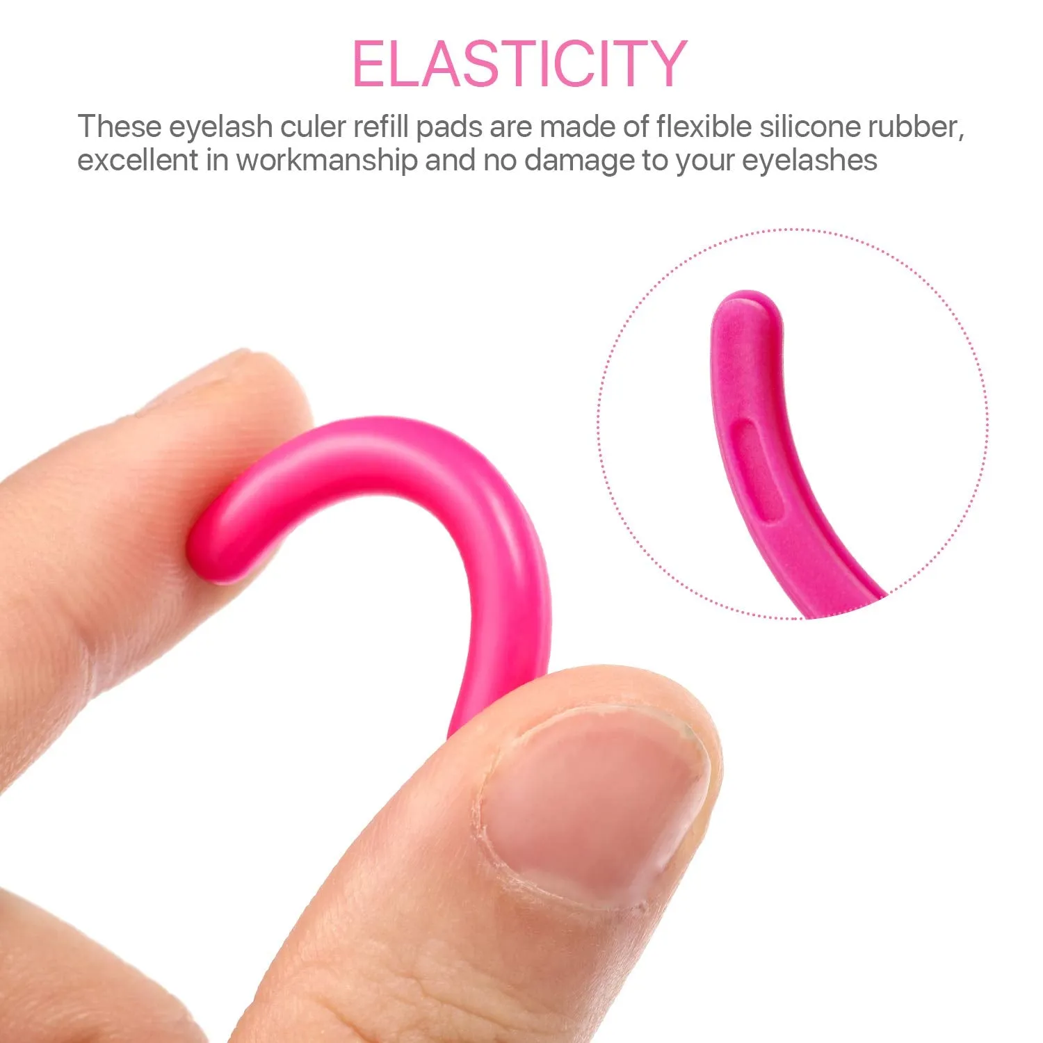 80 Pieces Eyelash Curler Refills Pads Soft Curler Replacement Refills Pads for Universal Eyelash Curler (Rose Red, Purple, Pink and Dark Rose Red)
