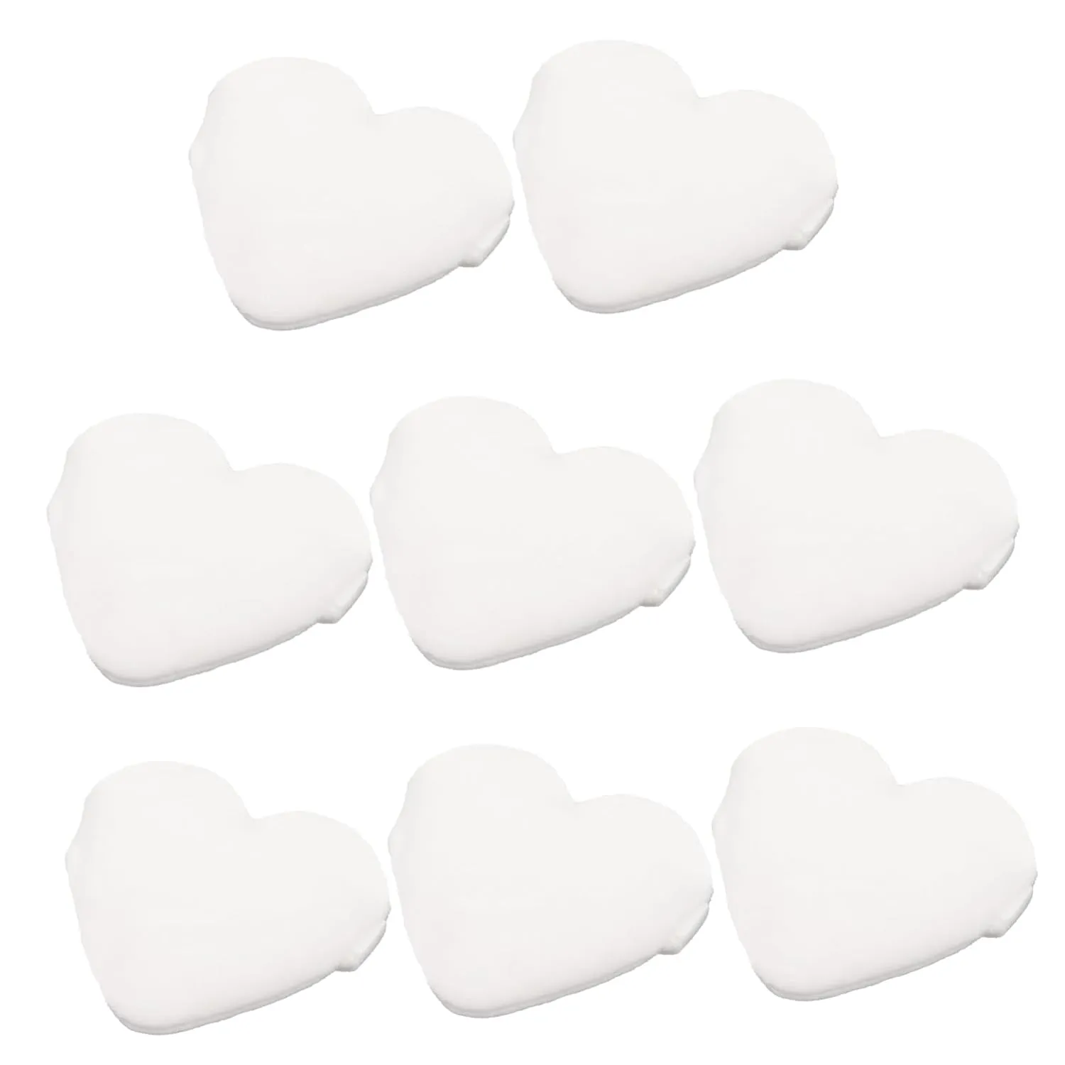 8Pcs Heart Shaped Makeup Soft Cosmetic Powder Puff for Women for Foundation Loose Powder Blush Highlighter Application