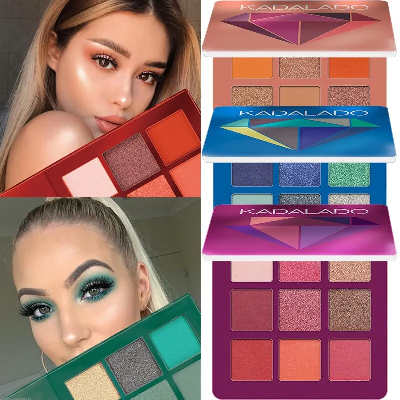 9 Colors Glitter Eyeshadow Makeup Pallete Matte Eye Shadow Palette Shimmer And Shine Diamond Eyeshadow Powder Pigment Cosmetics