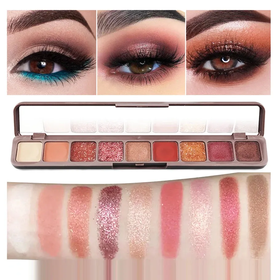 9 Colors Matte Eyeshadow Shimmer Palette Eyeshadow Waterproof Long Lasting Glitter Eye Makeup Cosmetics Eye Shadow