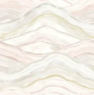 A-Street Prints 4121-26923 Dorea Pastel Striated Waves Wallpaper