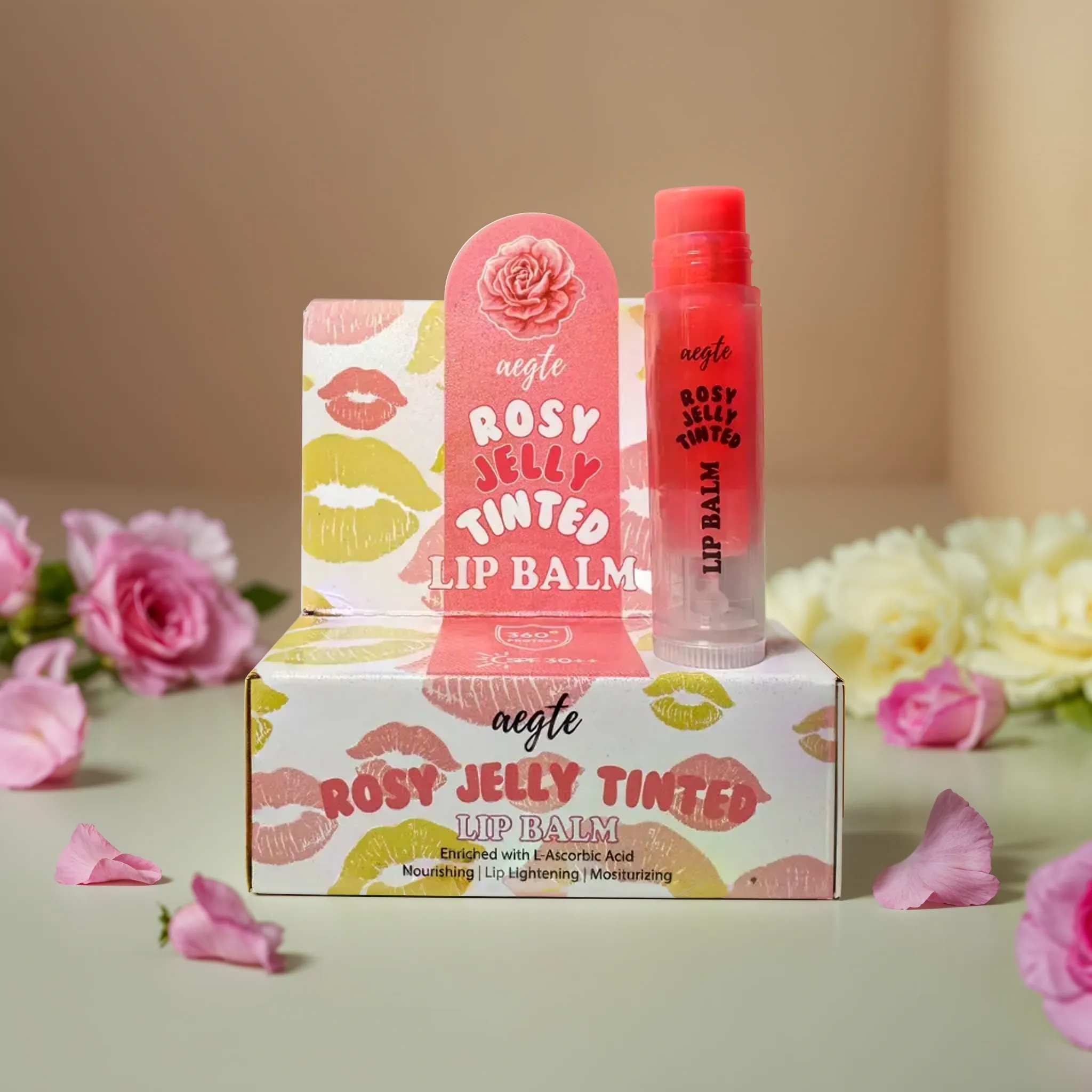 Aegte 360° Protect Jelly Tinted Lip Lightening Treatment Balm SPF 30   Lightens Dark Lips | SPF Lip Balm