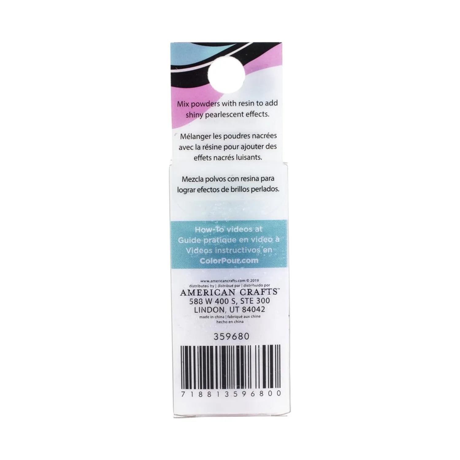 American Crafts Color Pour Resin Mix-Ins - Pearlescent Powder - Colours 0.2oz 4 Pack*